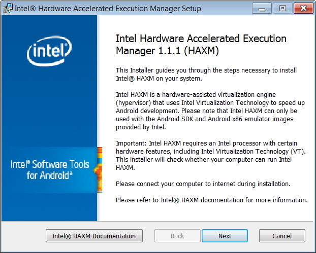 intel haxm installer